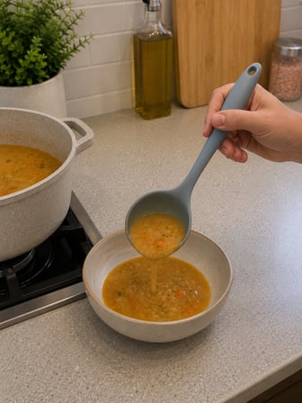 Oskar Silikon Büyük Spatula Kaşık Kepçe Kevgir Seti 4 Lü Gri