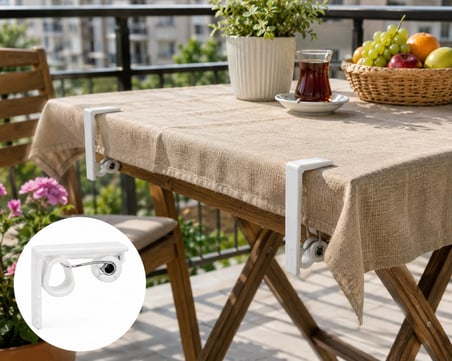 Masa Örtüsü Mandalı Yaylı 4 Lü Set