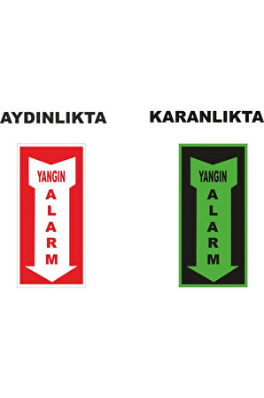 Yangın Alarm Fosforlu Levhası