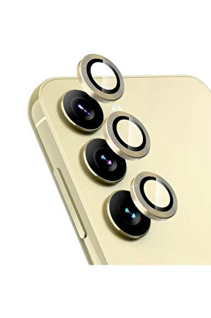 S24 Uyumlu Metal Çerçeve Premium Cam Safir Lens Koruyucu