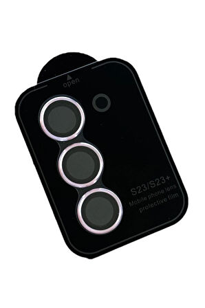 S24 Uyumlu Metal Çerçeve Premium Cam Safir Lens Koruyucu
