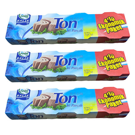 Pınar Ton Balık 4x75 gr x 3 Adet
