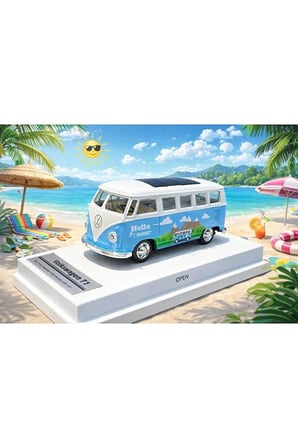 Wolksvagen T1 Minibüs Diecast Model Araba Açılan Kapılar Wolksvagen Nostaljik Minibüs
