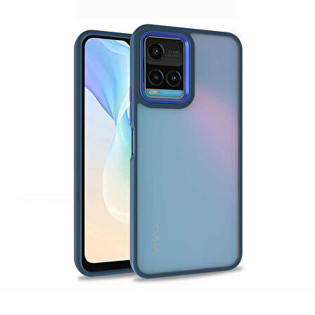 Smcase VİVO Y32 Kılıf Renkli Bumper Hybrid Flora Silikon