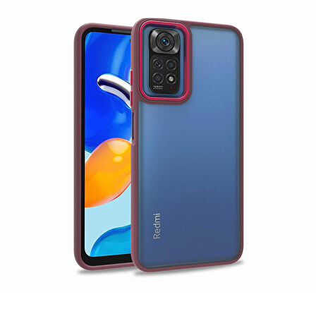 Smcase Xiaomi Redmi Note 11 Global Kılıf Renkli Bumper Hybrid Flora Silikon