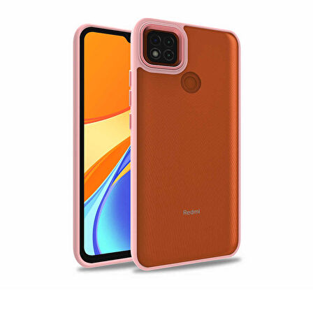 Smcase Xiaomi Redmi 9C Kılıf Renkli Bumper Hybrid Flora Silikon