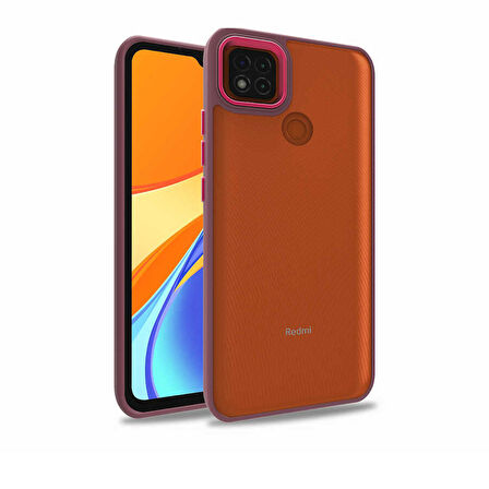 Smcase Xiaomi Redmi 9C Kılıf Renkli Bumper Hybrid Flora Silikon