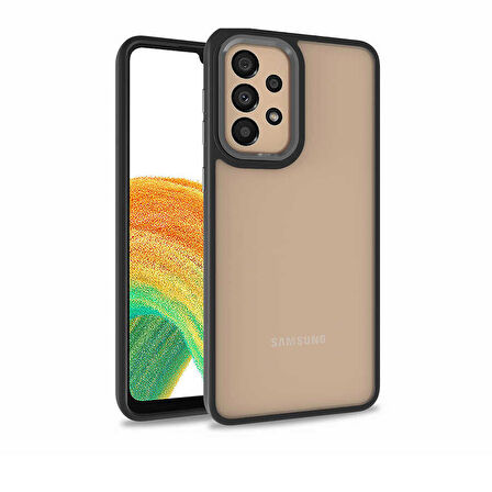 Smcase Samsung Galaxy A72 Kılıf Renkli Bumper Hybrid Flora Silikon