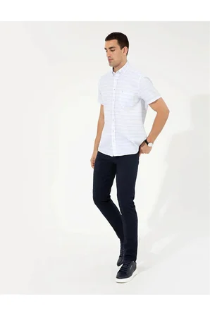 Lacivert Slim Fit Kanvas Pantolon G021SZ078.000.1414330.VR033