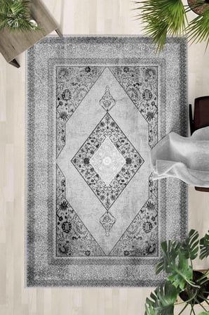 Kaymaz Taban Yıkanabilir Halı – Mutfak, Salon, Yatak Odası için Modern Dijital Baskı Halı (SLNHALI22