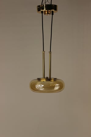 Minimalist Gold Kasalı Bal Camlı 3'lü Sarkıt 3 Renk Işıklı Şık Aydınlatma