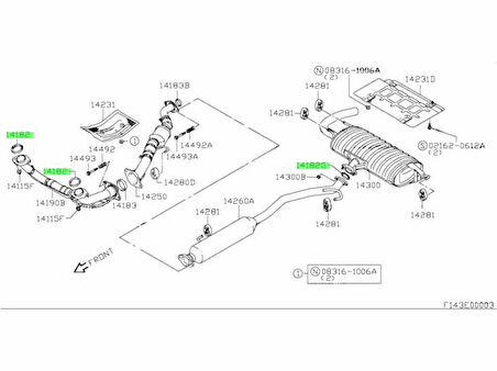 Suzuki Grand Vitara 06-12 Eksoz Susturucu Boru Contası