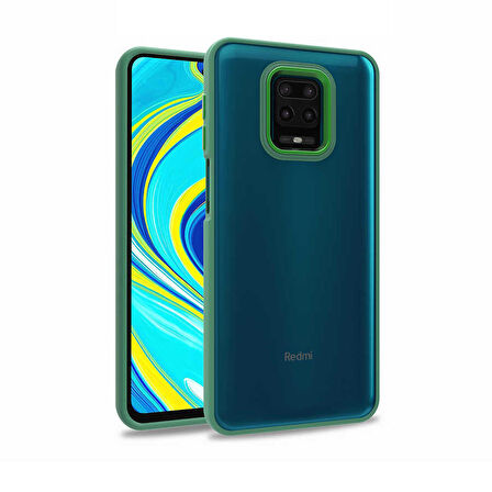 Smcase Xiaomi Redmi Note 9 Pro Kılıf Renkli Bumper Hybrid Flora Silikon