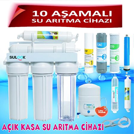 Sulook 10 Aşamalı 8 Lt Çelik Tanklı Açık Kasa Su Arıtma Cihazı