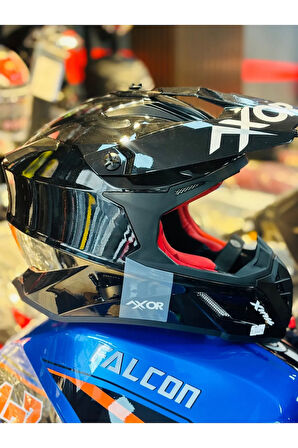 X-cross -dual Visor Black Red