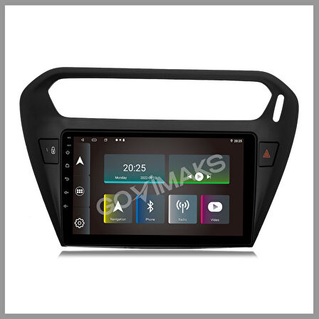 GOVİMAKS CITROEN C-ELYSEE SİYAH 2012-2023 6 GB RAM 128 GB HAFIZA ANDROID MULTIMEDIA TEYP