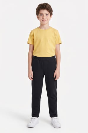 Beli Bağcıklı Penye Kumaş Unisex Çocuk Pantolon