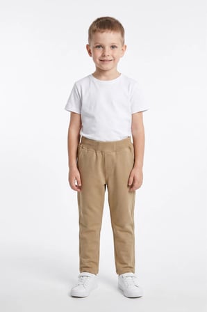 Beli Bağcıklı Penye Kumaş Unisex Çocuk Pantolon