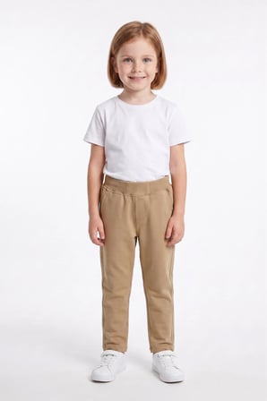 Beli Bağcıklı Penye Kumaş Unisex Çocuk Pantolon