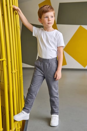 Beli Bağcıklı Penye Kumaş Unisex Çocuk Pantolon