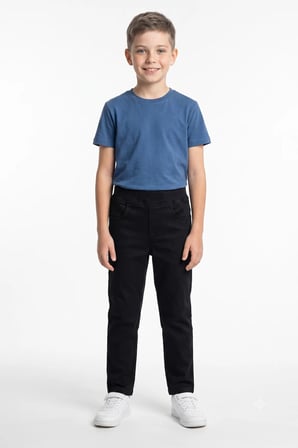 Beli Bağcıklı Gabardin Kumaş Unisex Çocuk Pantolon