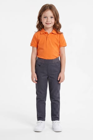 Beli Bağcıklı Gabardin Kumaş Unisex Çocuk Pantolon