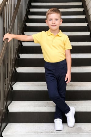 Beli Bağcıklı Gabardin Kumaş Unisex Çocuk Pantolon