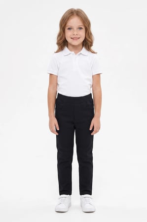 Beli Bağcıklı Gabardin Kumaş Unisex Çocuk Pantolon