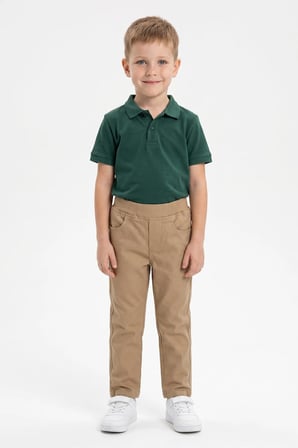 Beli Bağcıklı Gabardin Kumaş Unisex Çocuk Pantolon
