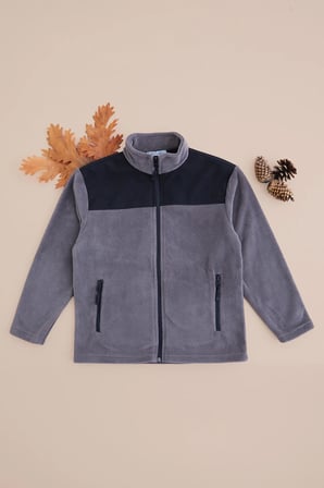 Paraşüt Kumaş Detaylı Polar Erkek Çocuk Sweatshirt