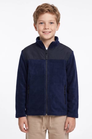 Paraşüt Kumaş Detaylı Polar Erkek Çocuk Sweatshirt