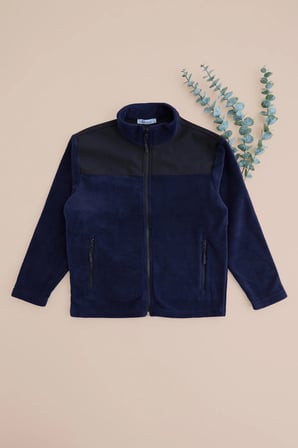 Paraşüt Kumaş Detaylı Polar Erkek Çocuk Sweatshirt