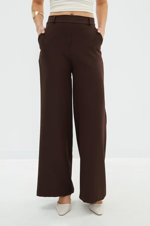 Beli Lastikli Palazzo Kumaş Pantolon