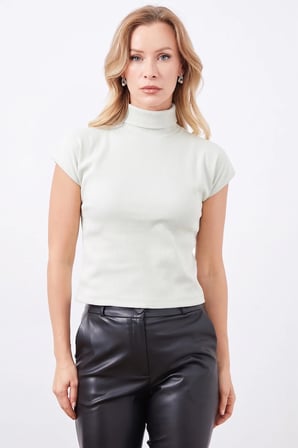 Fitilli Balıkçı Yaka Slim Fit Tişört