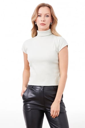 Fitilli Balıkçı Yaka Slim Fit Tişört