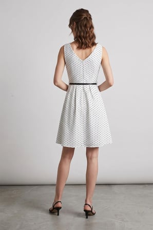 Puantiyeli Kemerli Mini Boy Elbise