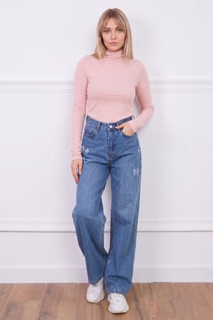 Fitilli Balıkçı Yaka Slim Fit Bluz
