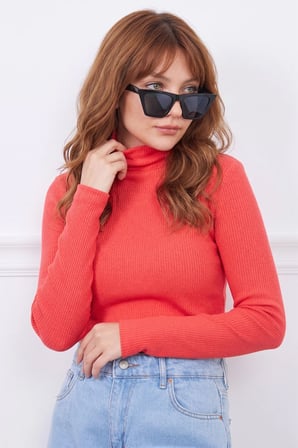 Fitilli Balıkçı Yaka Slim Fit Bluz