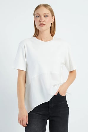 Basic Arkası Uzun Oversize Tişört