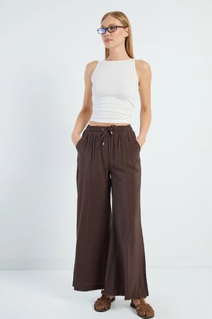 Beli Lastikli Bağcıklı Pantolon