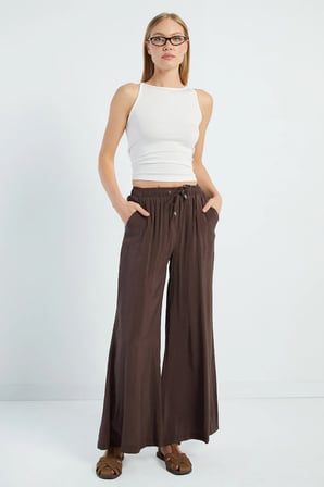 Beli Lastikli Bağcıklı Pantolon