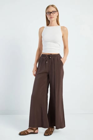 Beli Lastikli Bağcıklı Pantolon