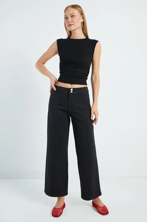 Yanı Drapeli Slim Fit Bluz