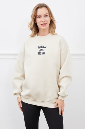 Soho And Noho Baskılı Sweatshirt