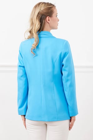 Çift Yakalı Broş Detaylı Blazer Ceket