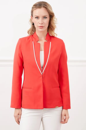 Taşlı Omuz Vatkalı Blazer Ceket