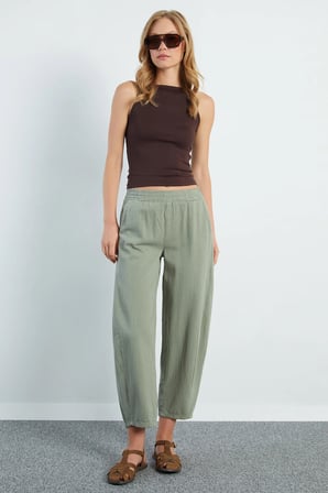 Beli Lastikli Cepli Gabardin Pantolon