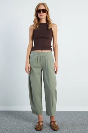 Beli Lastikli Cepli Gabardin Pantolon