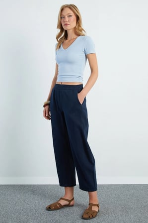 Beli Lastikli Cepli Gabardin Pantolon