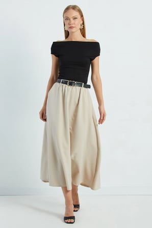 Beli Kemerli Maxi Boy Etek